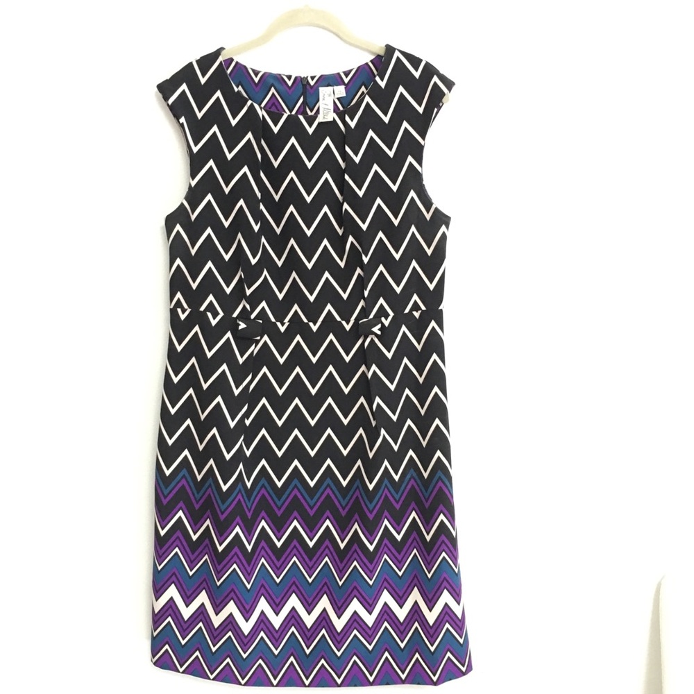 Chevron stripes spring dress